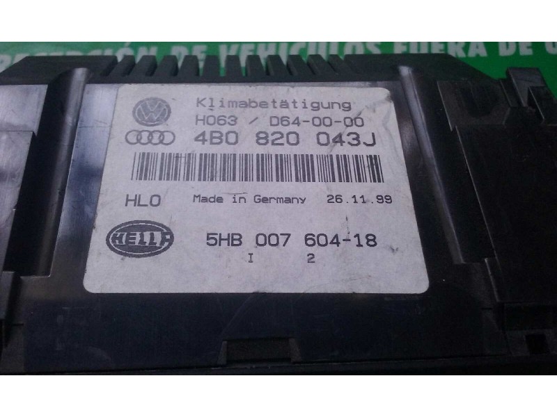 Recambio de mando climatizador para audi a6 berlina (4b2) 2.5 tdi referencia OEM IAM 4B0820043J 5HB007604-18 HELLA