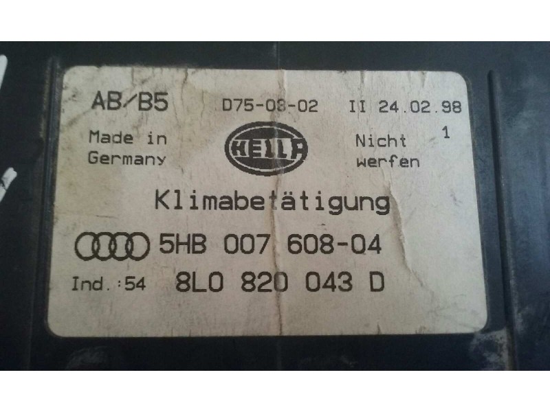 Recambio de mando climatizador para audi a4 berlina (b5) 1.9 tdi referencia OEM IAM 8L0820043D 5HB007608-04 HELLA