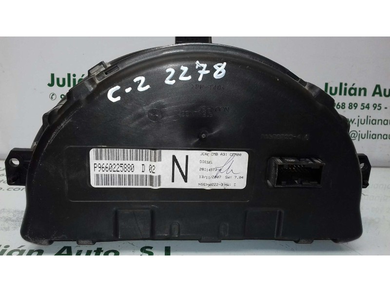 Recambio de cuadro instrumentos para citroen c2 collection referencia OEM IAM 9660225880 NS6790222 JOHNSON CONTROLS