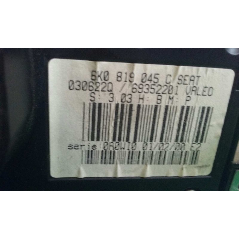 Recambio de mando calefaccion / aire acondicionado para seat cordoba berlina (6k2) stella referencia OEM IAM 6K0819045C  VALEO