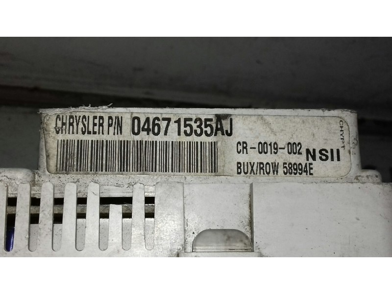 Recambio de cuadro instrumentos para chrysler pt cruiser (pt) 2.0 limited referencia OEM IAM 04671535AJ CR0019002 