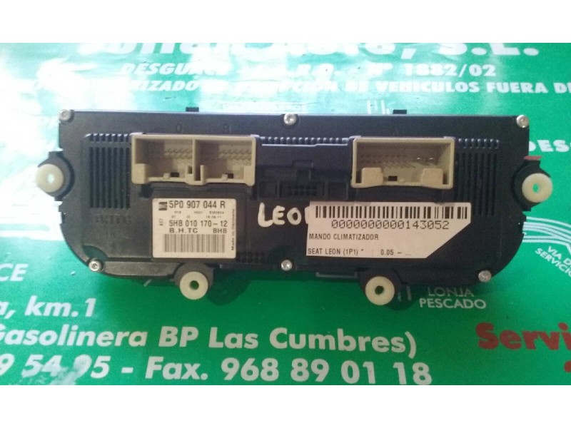 Recambio de mando climatizador para seat leon (1p1) referencia OEM IAM 5P0907044R 5HB01017012 BHTC