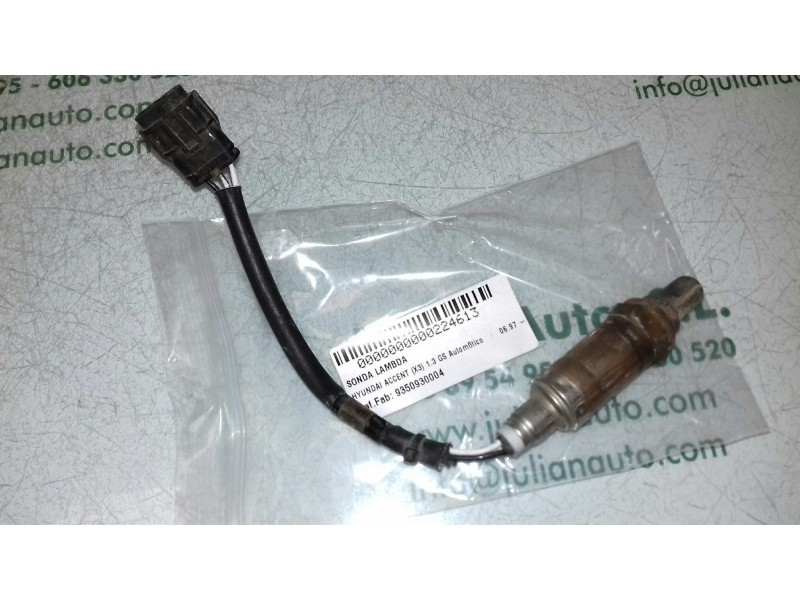Recambio de sonda lambda para hyundai accent (x3) 1.3 gs automático referencia OEM IAM 9350930004  KEFICO