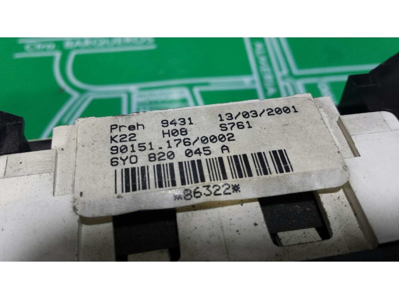 Recambio de mando calefaccion / aire acondicionado para skoda fabia (6y2/6y3) referencia OEM IAM 6Y0820045A  