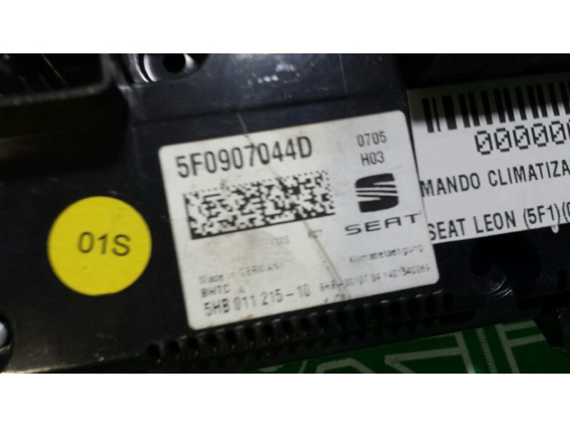 Recambio de mando climatizador para seat leon (5f1) reference referencia OEM IAM 5F0907044D 5HB011215-10 BHTC