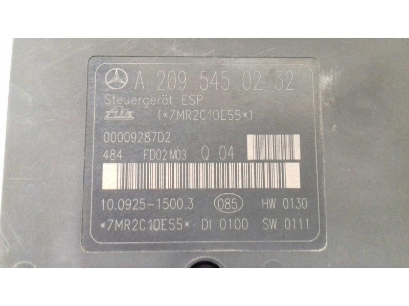 Recambio de abs para mercedes-benz clase c (w203) berlina 180 (203.035) referencia OEM IAM A0034319412 A2095450232 ATE