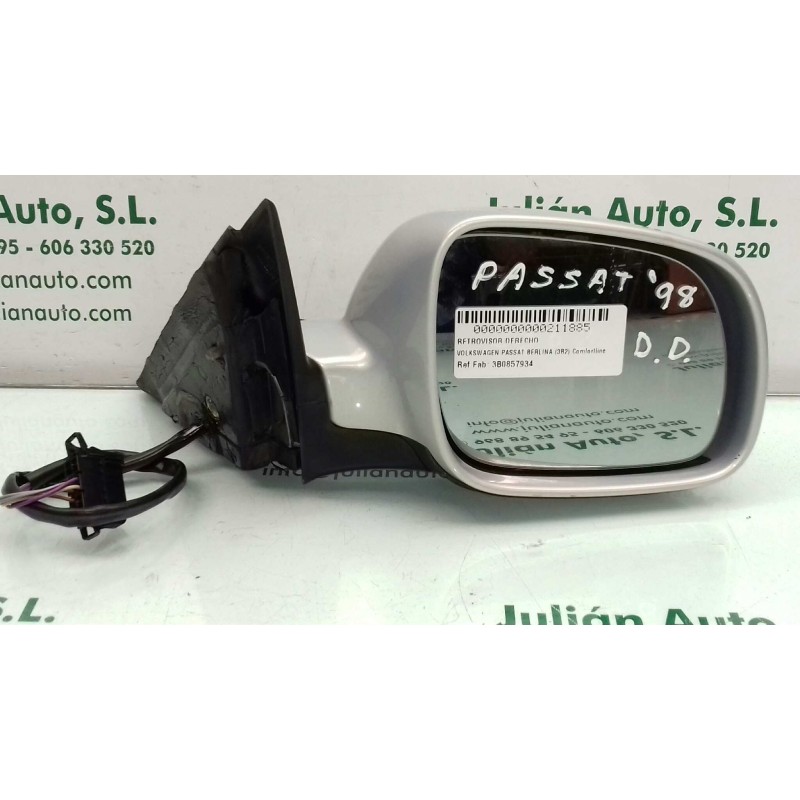 Recambio de retrovisor derecho para volkswagen passat berlina (3b2) comfortline referencia OEM IAM 3B0857934  ELECTRICO