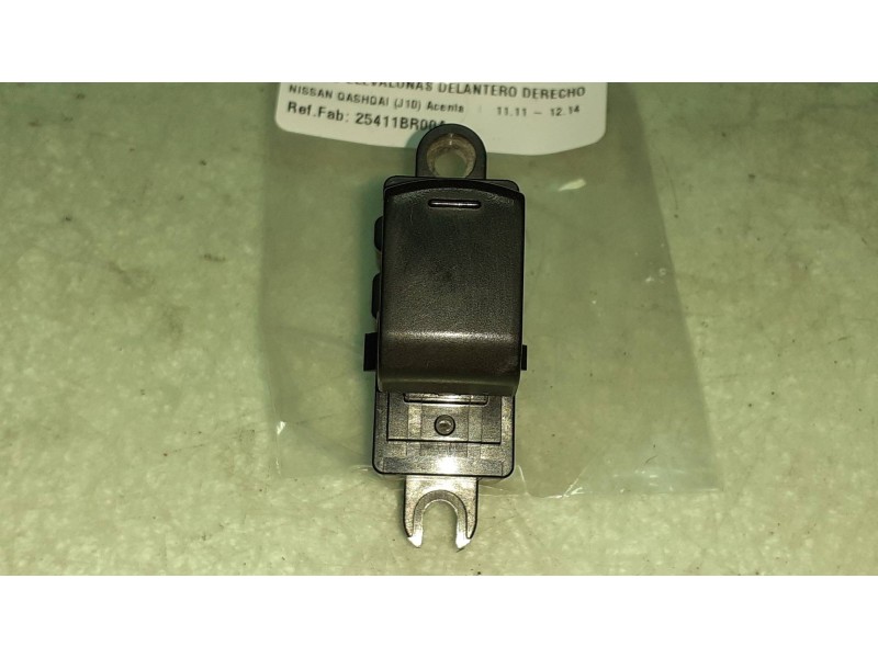 Recambio de mando elevalunas delantero derecho para nissan qashqai (j10) acenta referencia OEM IAM 25411BR00A CONECTOR 5 PINES 