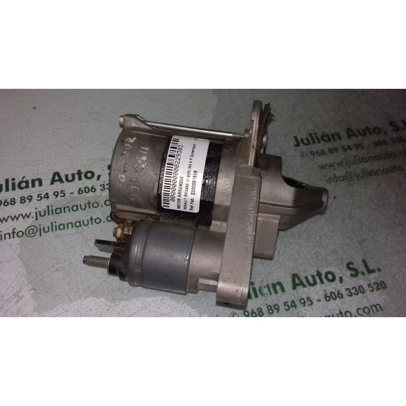 Recambio de motor arranque para renault megane iii berlina 5 p dynamique referencia OEM IAM 233009161R 3A70459AM VALEO