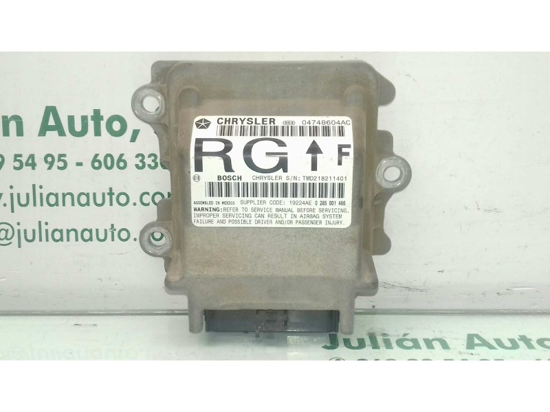 Recambio de centralita airbag para chrysler voyager (rg) 2.5 crd lx referencia OEM IAM 0285001466 TMD218211401 04748604AC Recambio de centralita airbag para chrysler voyager (rg) 2.5 crd lx referencia OEM IAM 0285001466 TMD218211401 04748604AC
