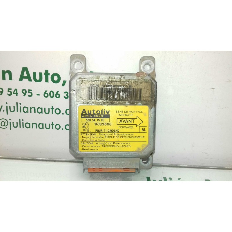 Recambio de centralita airbag para peugeot 206 berlina xt referencia OEM IAM 550541500 9635268880 AUTOLIV