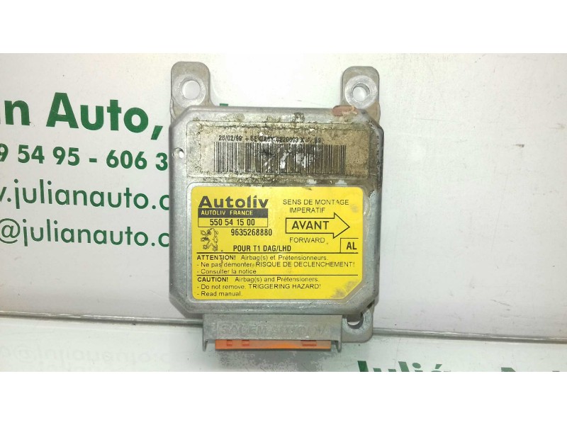 Recambio de centralita airbag para peugeot 206 berlina xt referencia OEM IAM 550541500 9635268880 AUTOLIV