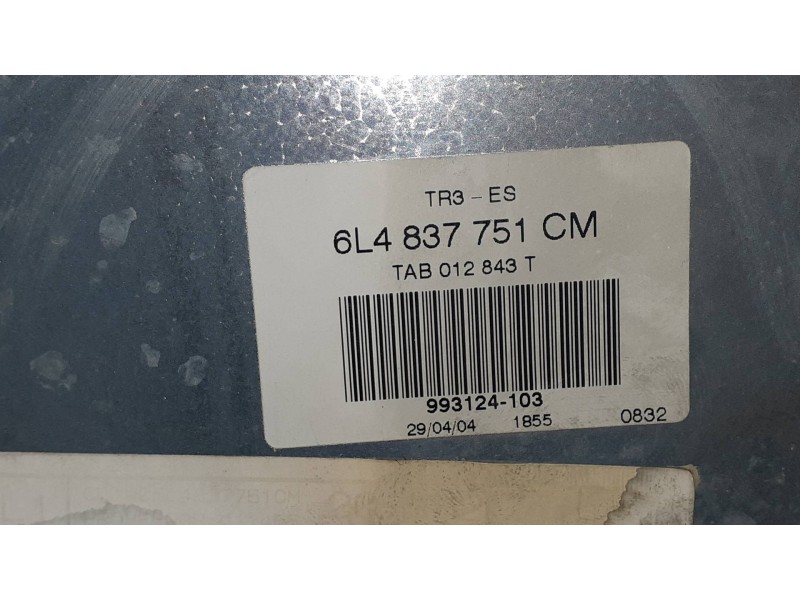 Recambio de elevalunas delantero izquierdo para seat ibiza (6l1) cool referencia OEM IAM 6L4837751CM 6L4837755 ELECTRICO