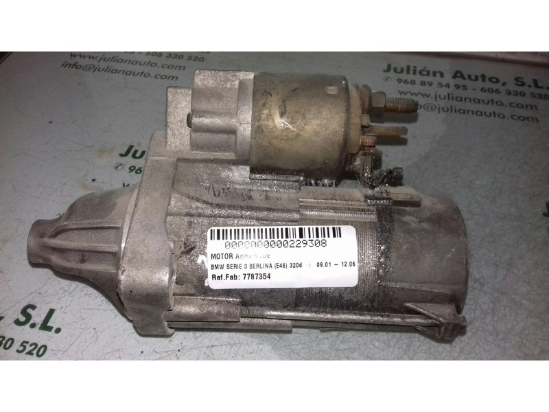Recambio de motor arranque para bmw serie 3 berlina (e46) 320d referencia OEM IAM 7787354 D7G4 VALEO