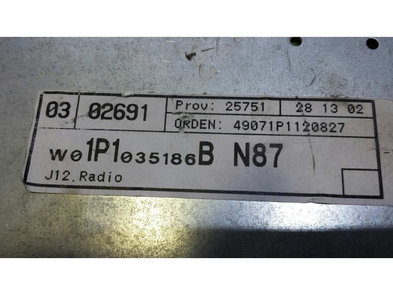 Recambio de sistema audio / radio cd para seat leon (1p1) reference referencia OEM IAM 1P1035186B 815 7646546366 BLAUPUNKT