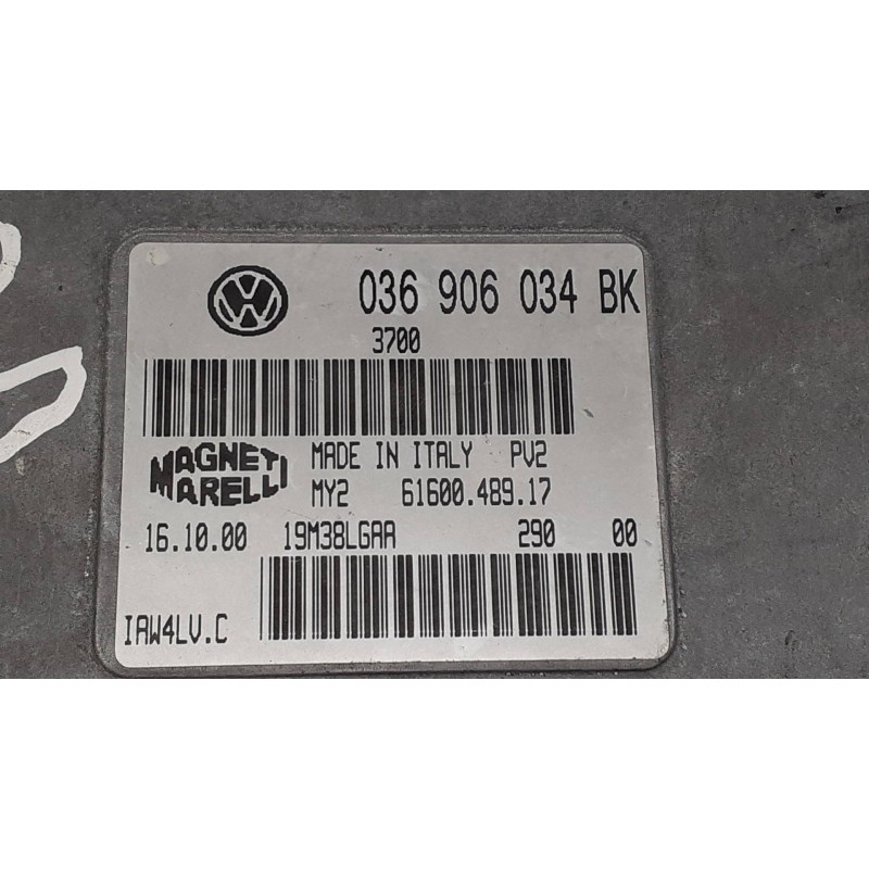 Recambio de centralita motor uce para skoda fabia (6y2/6y3) elegance referencia OEM IAM 6160048917 036903034BK MAGNETI MARELLI