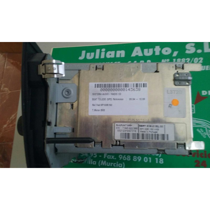 Recambio de sistema audio / radio cd para seat toledo (5p2) reference referencia OEM IAM 5P1035152 5P1035152VXB BLAUPUNKT