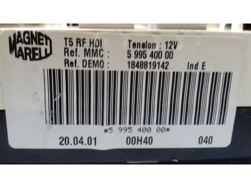 Recambio de mando calefaccion / aire acondicionado para peugeot 307 (s1) xr referencia OEM IAM 599540000 1848819142 MAGNETI MARE