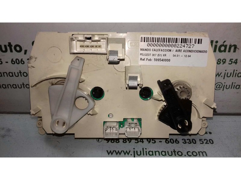 Recambio de mando calefaccion / aire acondicionado para peugeot 307 (s1) xr referencia OEM IAM 599540000 1848819142 MAGNETI MARE