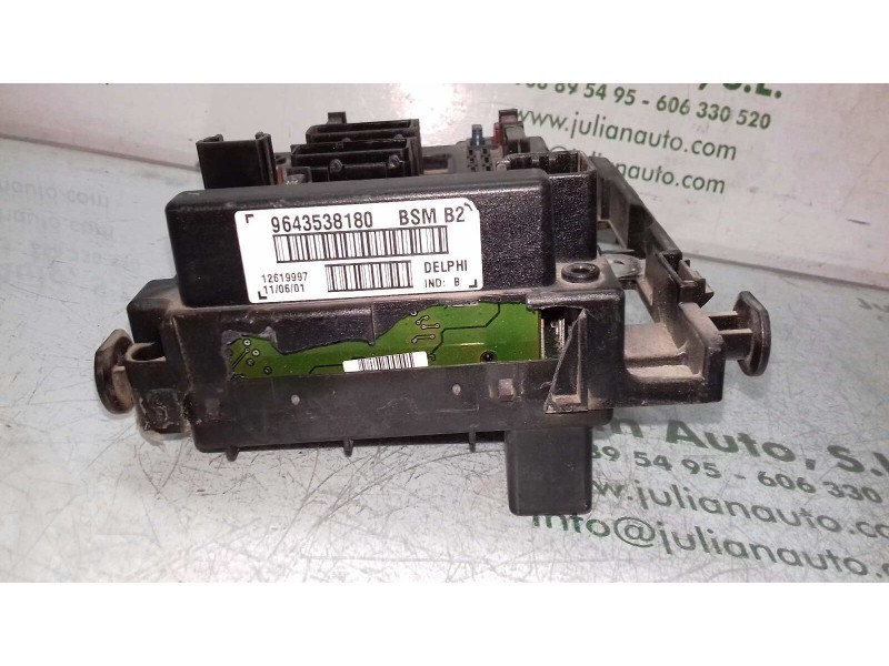 Recambio de caja reles / fusibles para peugeot 307 (s1) xr referencia OEM IAM 9643538180 BSM B2 DELPHI