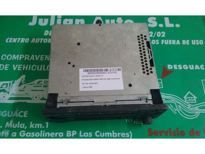 Recambio de sistema audio / radio cd para volkswagen passat berlina (3b3) comfortline referencia OEM IAM 1J0035186E  BLAUPUNKT