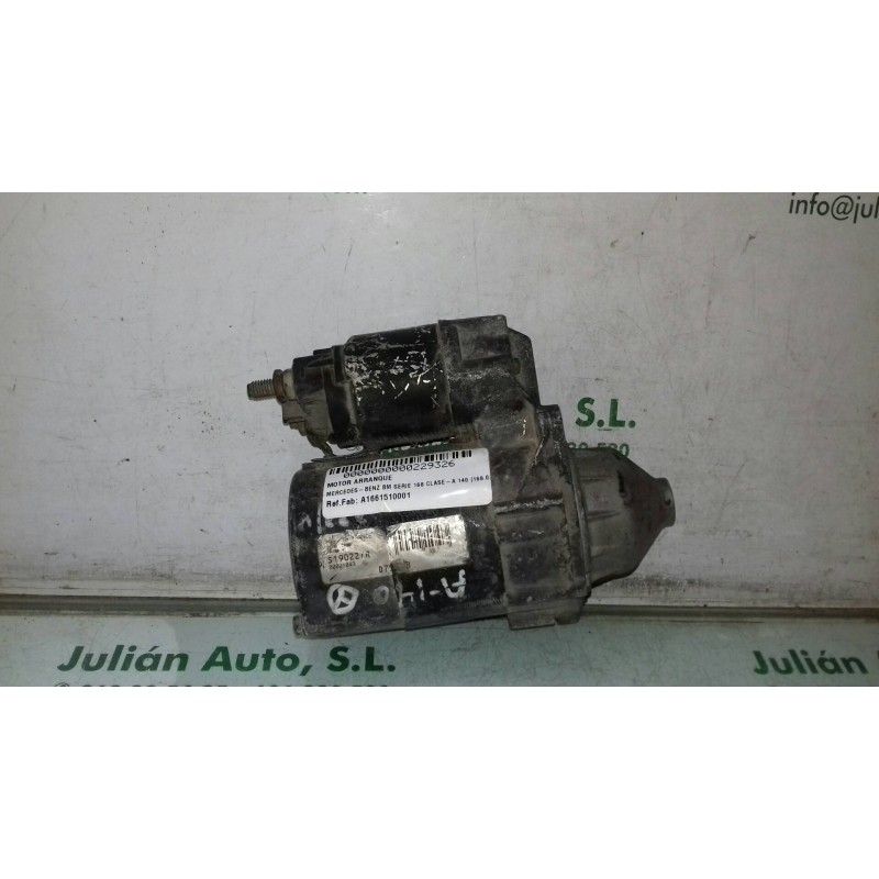 Recambio de motor arranque para mercedes-benz clase a (w168) 140 (168.031) referencia OEM IAM A1661510001 D7ED28 VALEO