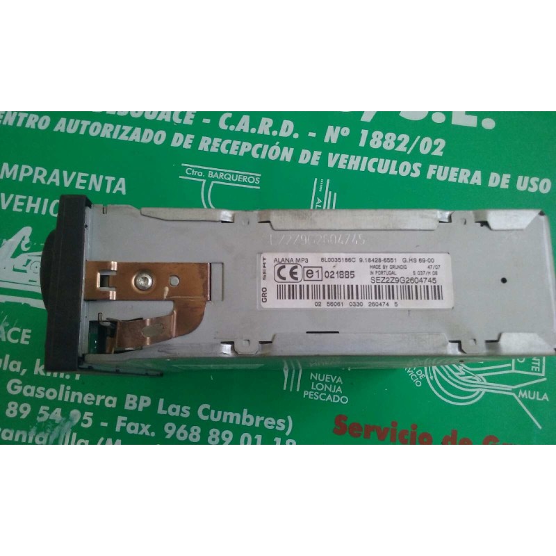 Recambio de sistema audio / radio cd para seat ibiza (6l1) fresh referencia OEM IAM 6L0035186C ALANA MP3 GRUNDIG