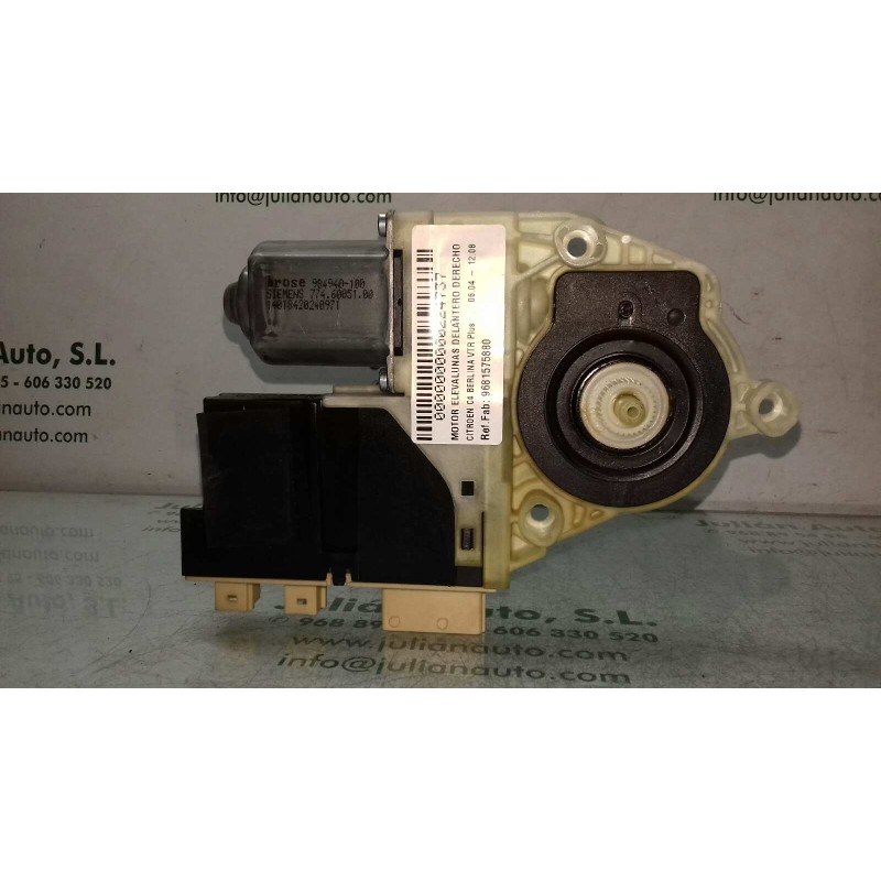 Recambio de motor elevalunas delantero derecho para citroen c4 berlina vtr plus referencia OEM IAM 9681575880 964880100 BROSE