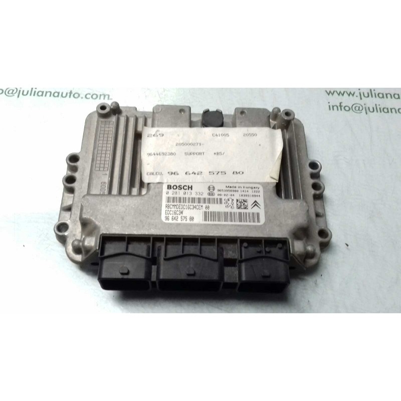 Recambio de centralita motor uce para citroen c4 berlina vtr plus referencia OEM IAM 0281013332 9653958980 BOSCH