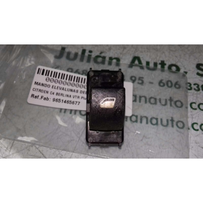 Recambio de mando elevalunas delantero derecho para citroen c4 berlina vtr plus referencia OEM IAM 9651465677 2 + 2 PINES VALEO