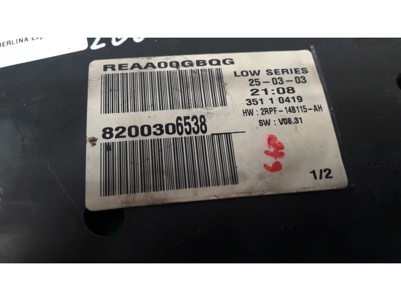 Recambio de cuadro instrumentos para renault megane ii classic berlina expression referencia OEM IAM 8200306538  VISTEON