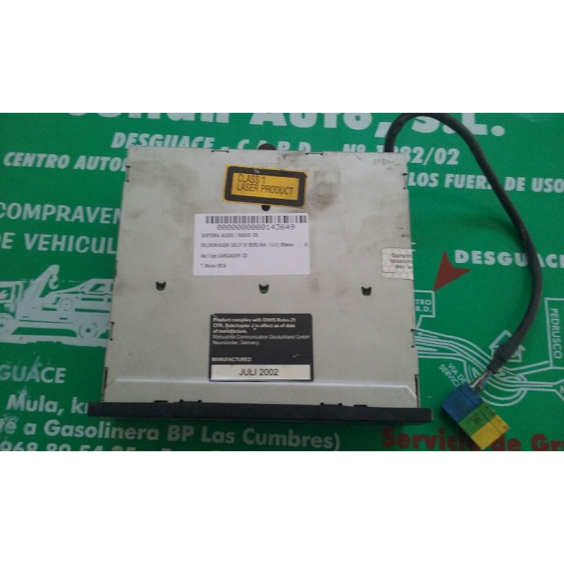 Recambio de sistema audio / radio cd para volkswagen golf iv berlina (1j1) básico referencia OEM IAM  CARGADOR CD 