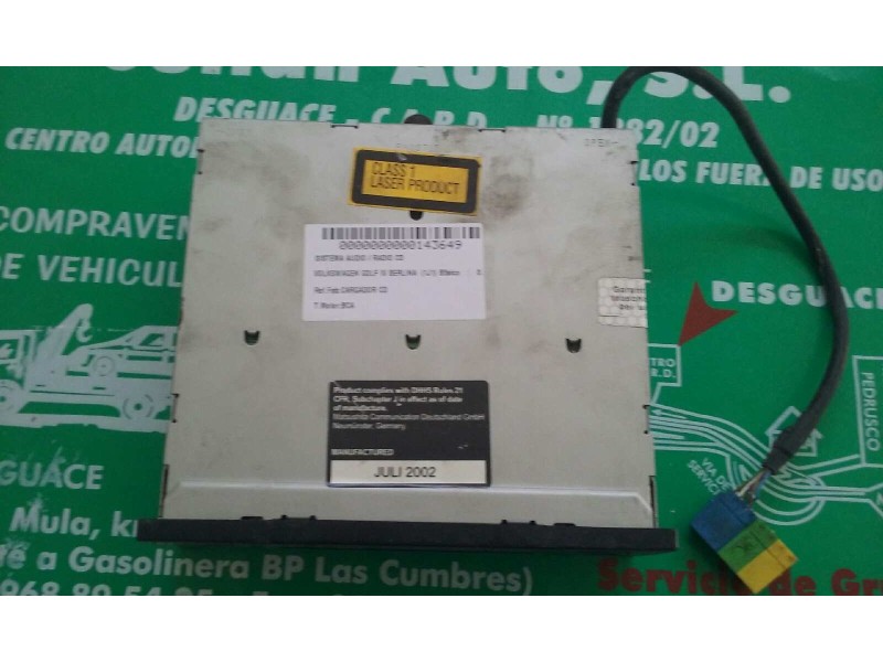 Recambio de sistema audio / radio cd para volkswagen golf iv berlina (1j1) básico referencia OEM IAM  CARGADOR CD 