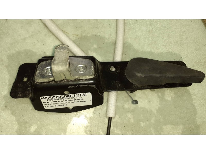 Recambio de maneta interior trasera derecha para renault trafic furgón l1h1 2,7t referencia OEM IAM 846406619   Recambio de maneta interior trasera derecha para renault trafic furgón l1h1 2,7t referencia OEM IAM 846406619