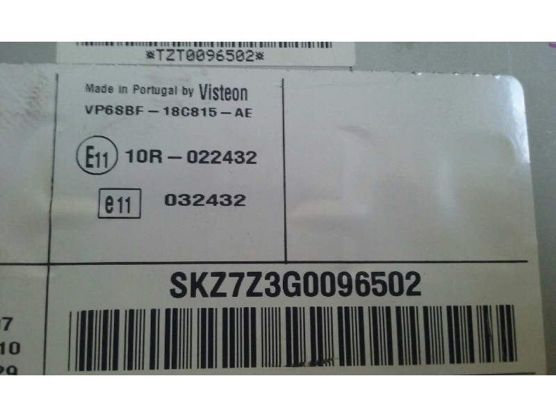 Recambio de sistema audio / radio cd para skoda fabia (5j2 ) style referencia OEM IAM 5J0035161 DANCE VISTEON