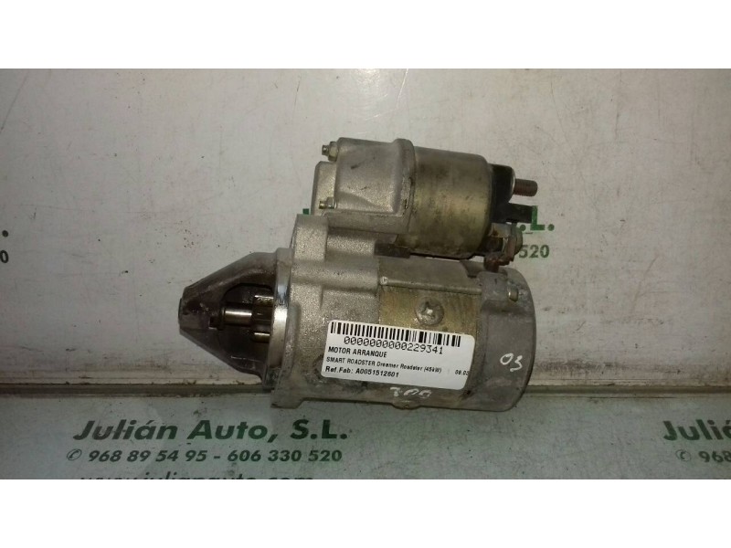 Recambio de motor arranque para smart roadster dreamer roadster (45kw) referencia OEM IAM A0051512601 0003188 DENSO