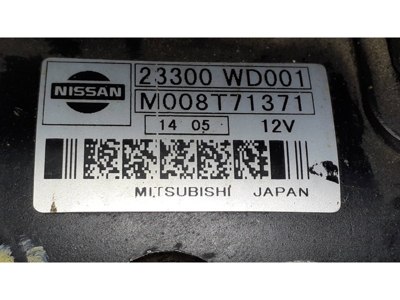 Recambio de motor arranque para nissan almera tino (v10m) ambience referencia OEM IAM 23300WD001 M008T71371 MITSUBISHI