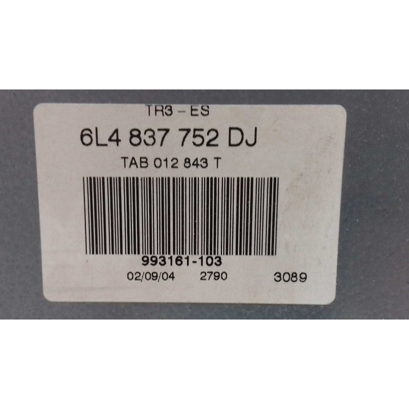 Recambio de elevalunas delantero derecho para seat cordoba berlina (6l2) fresh referencia OEM IAM 6L4837752DJ  ELECTRICO