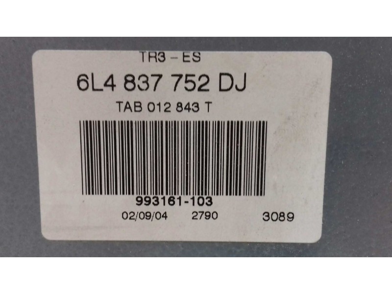 Recambio de elevalunas delantero derecho para seat cordoba berlina (6l2) fresh referencia OEM IAM 6L4837752DJ  ELECTRICO