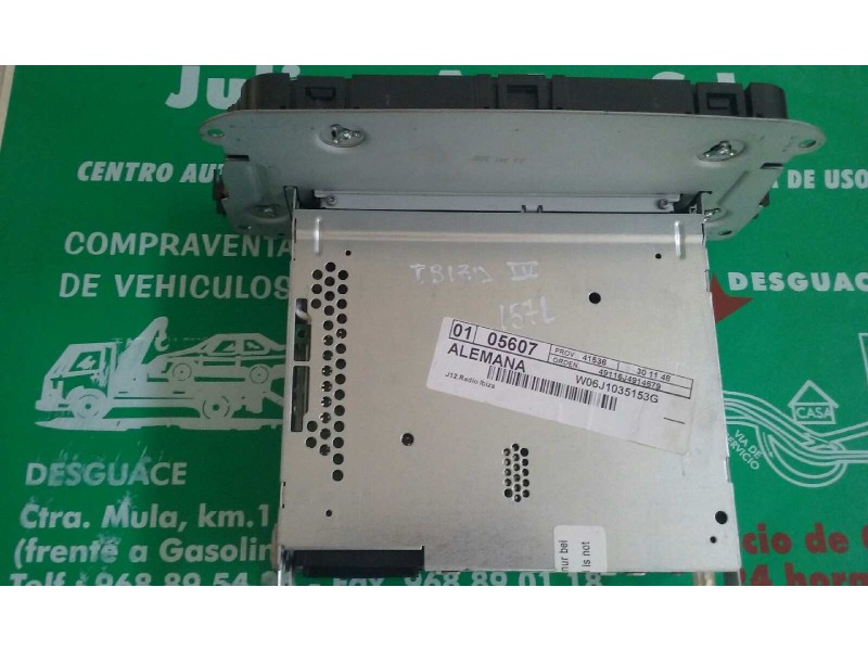 Recambio de sistema audio / radio cd para seat ibiza (6j5) reference referencia OEM IAM 6J1035153G ULSECD MP3 