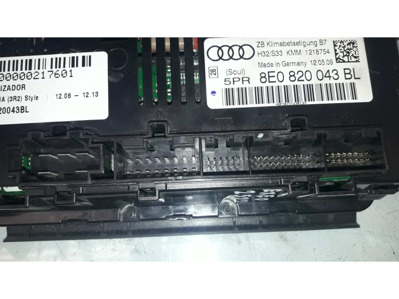 Recambio de mando climatizador para seat exeo berlina (3r2) style referencia OEM IAM 8E0820043BL  