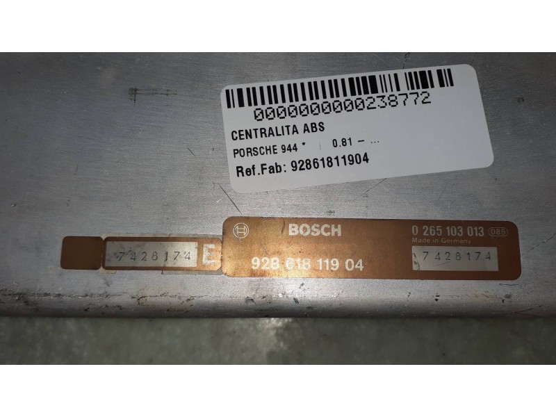Recambio de centralita abs para porsche 944 referencia OEM IAM 92861811904 7428174 0265103013
