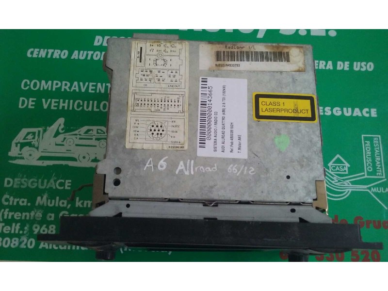Recambio de sistema audio / radio cd para audi allroad quattro (4b5) 2.5 tdi (132kw) referencia OEM IAM 4B0035192H RADIO NAVIGAT