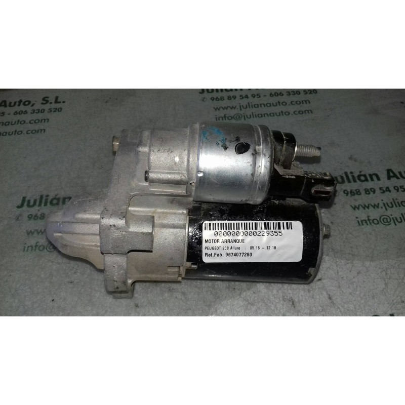 Recambio de motor arranque para peugeot 208 allure referencia OEM IAM 9674077280 ESM18E8 VALEO