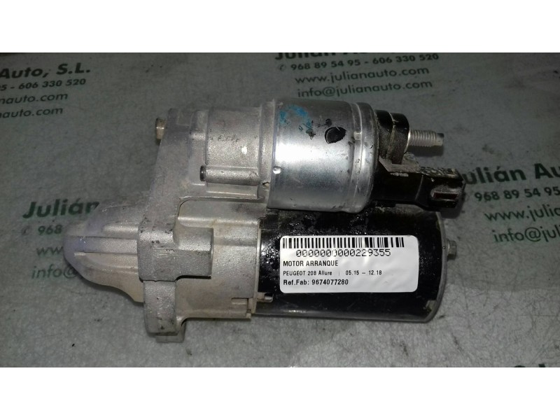 Recambio de motor arranque para peugeot 208 allure referencia OEM IAM 9674077280 ESM18E8 VALEO