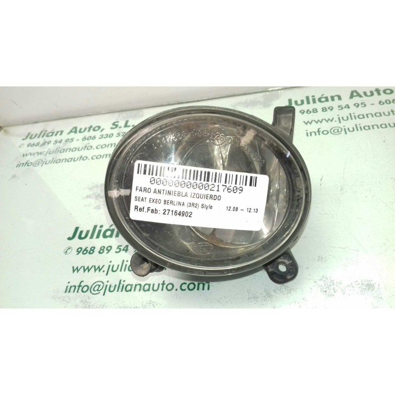 Recambio de faro antiniebla izquierdo para seat exeo berlina (3r2) style referencia OEM IAM 27164902  