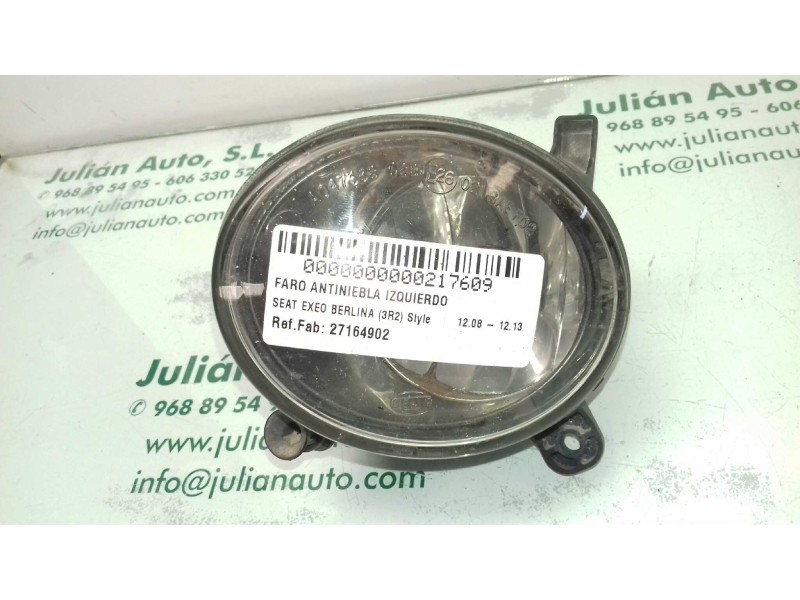Recambio de faro antiniebla izquierdo para seat exeo berlina (3r2) style referencia OEM IAM 27164902  
