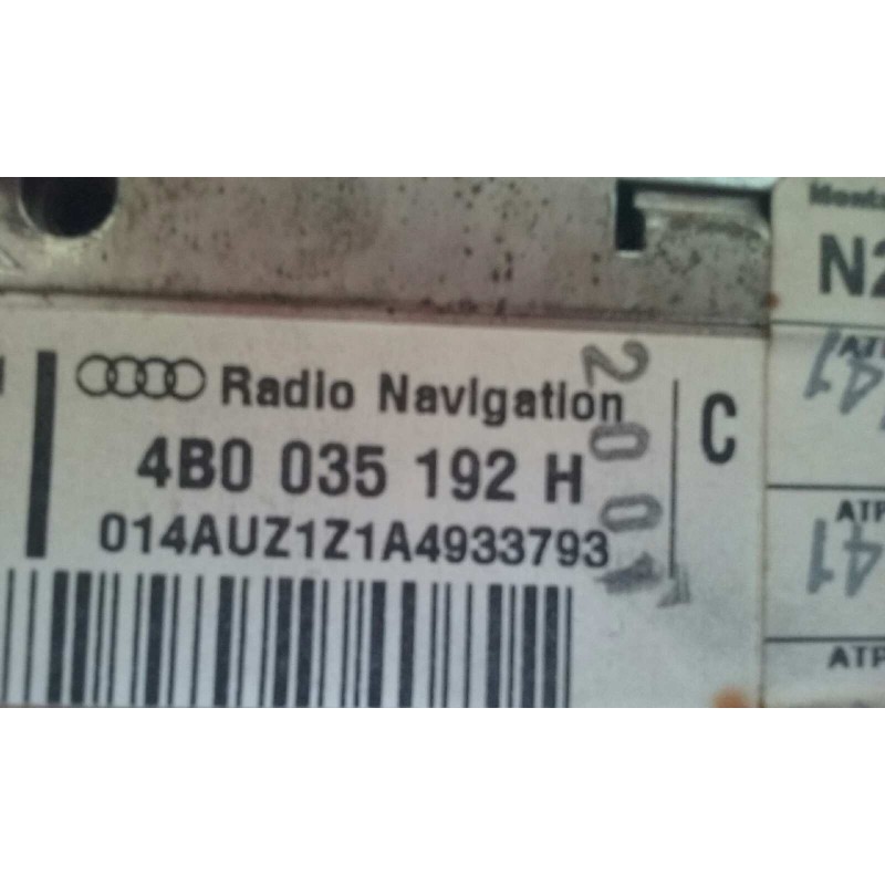 Recambio de sistema audio / radio cd para audi allroad quattro (4b5) 2.5 tdi (132kw) referencia OEM IAM 4B0035192H RADIO NAVIGAT
