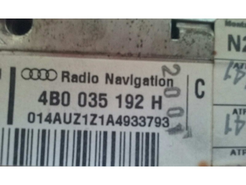 Recambio de sistema audio / radio cd para audi allroad quattro (4b5) 2.5 tdi (132kw) referencia OEM IAM 4B0035192H RADIO NAVIGAT