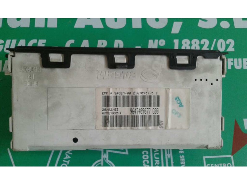 Recambio de pantalla multifuncion para citroen xsara berlina 2.0 hdi 66kw premier referencia OEM IAM 9647409677  SAGEM